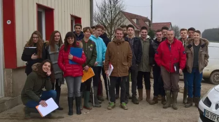 Visite d'une exploitation de vaches laitières