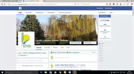 Page Facebook du lycée