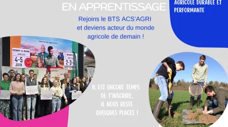 Inscription BTS ACS'AGRI en apprentissage