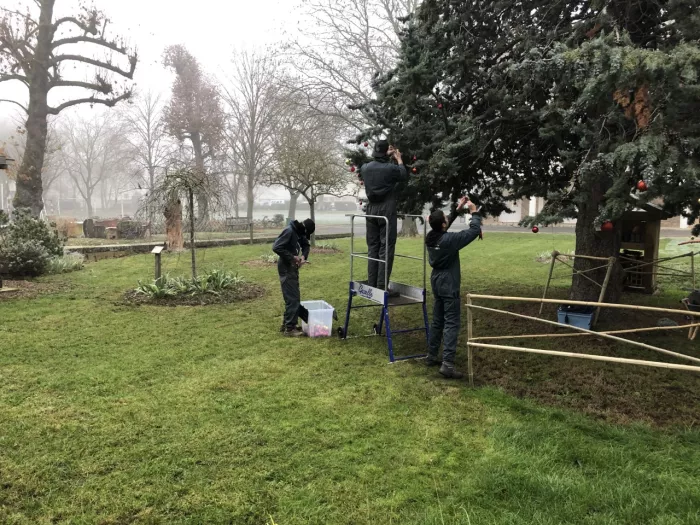 Installation de la crèche...