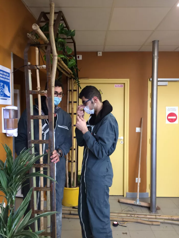 Création d'un aménagement par les élèves de 1ère pro. Aménagements Paysagers