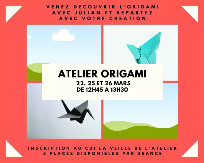 Atelier Origami au CDI