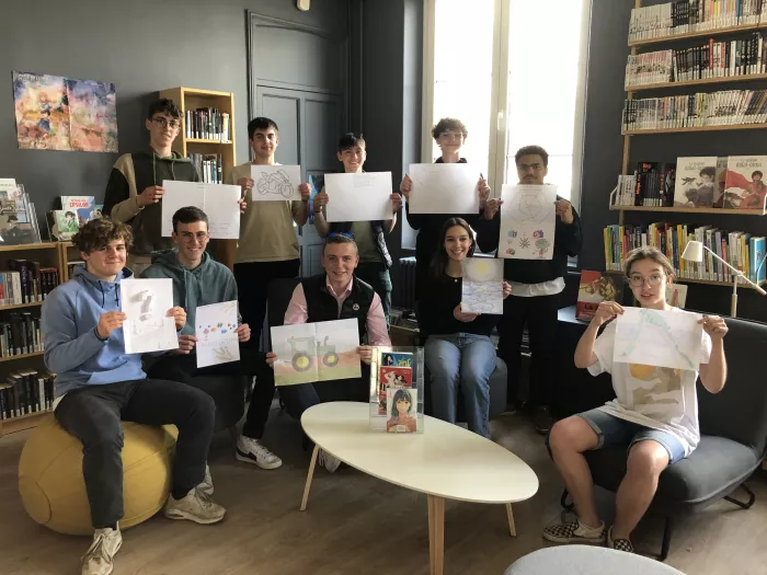 Un peu de poésie avec les élèves de 1ère pro.