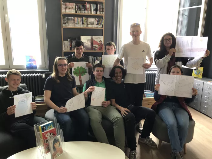 Un peu de poésie avec les élèves de 1ère pro.