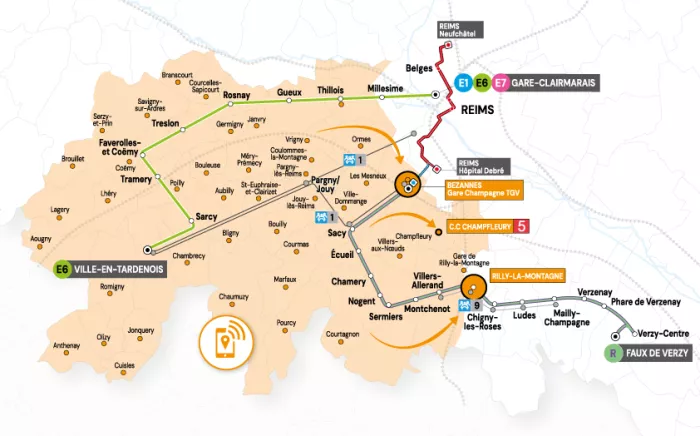 Nouveau : Rejoignez Reims en bus depuis Thillois !