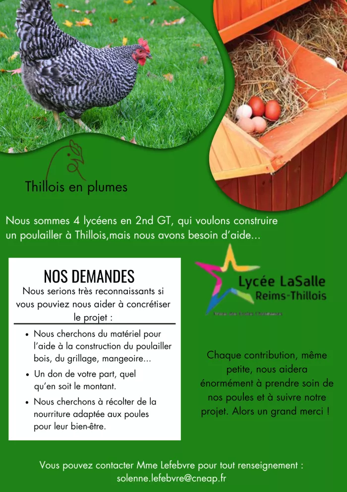 Un beau projet des 2nde GT : Thillois en plumes