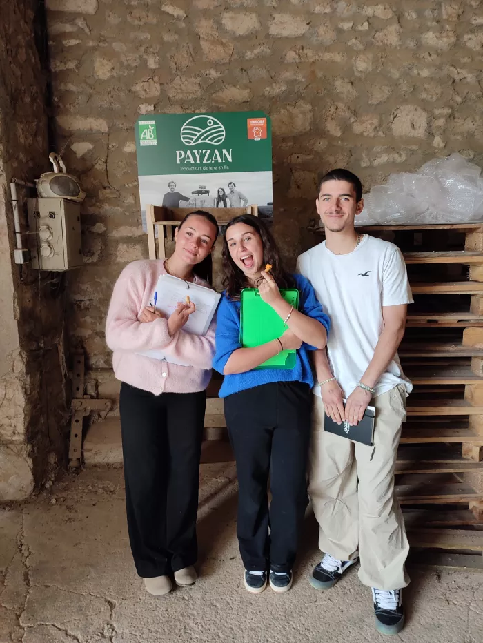 Visite d'une ferme avec les élèves de 1ère STAV