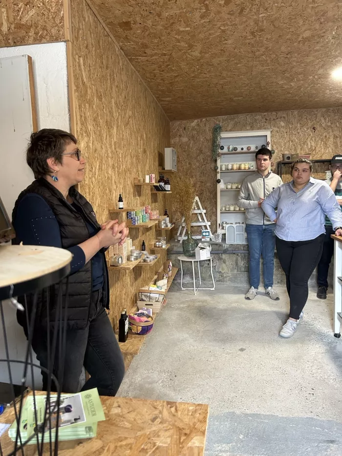 Visite de la ferme l'Astucier avec les BTS ACSE 2